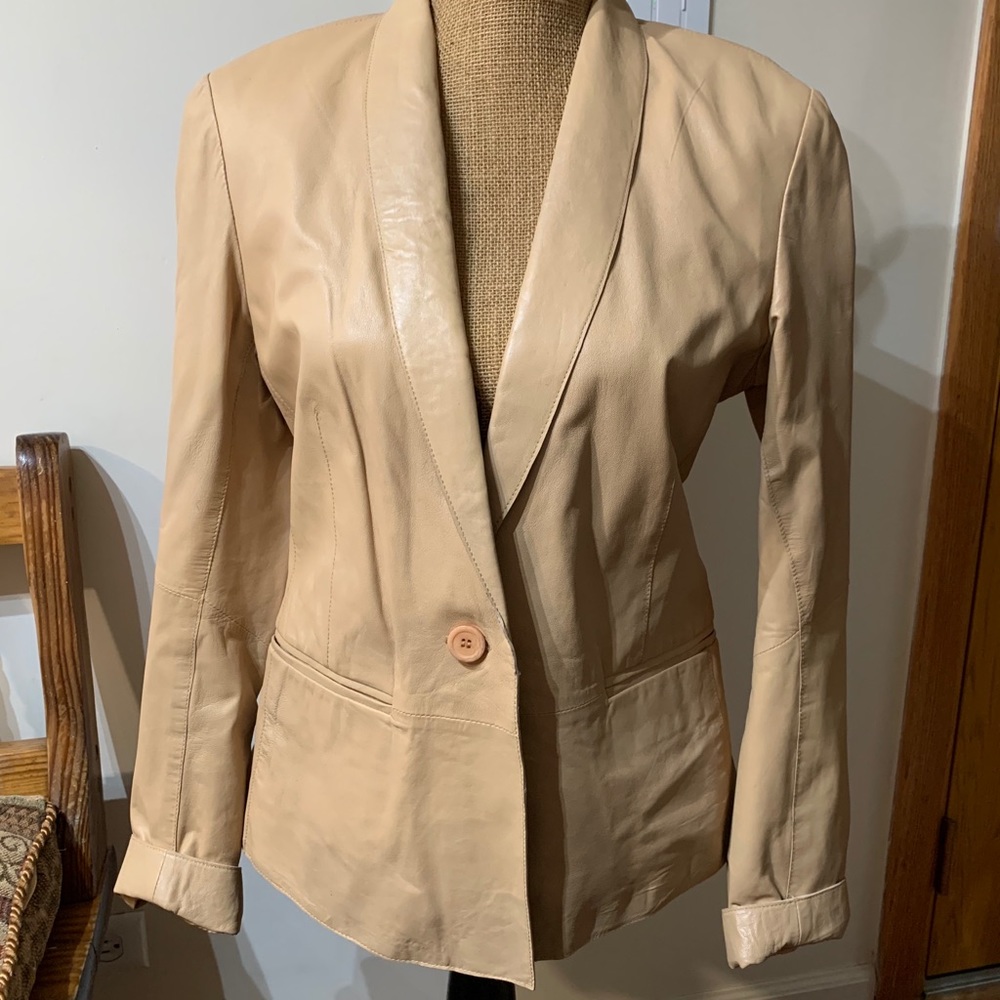 SAS Tan/Beige/Camel Leather Jacket